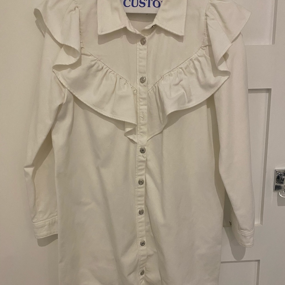 White denim dress